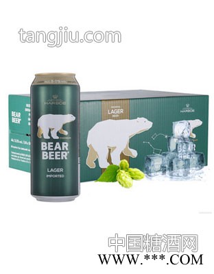 哈尔博绿熊黄啤酒500ml图1