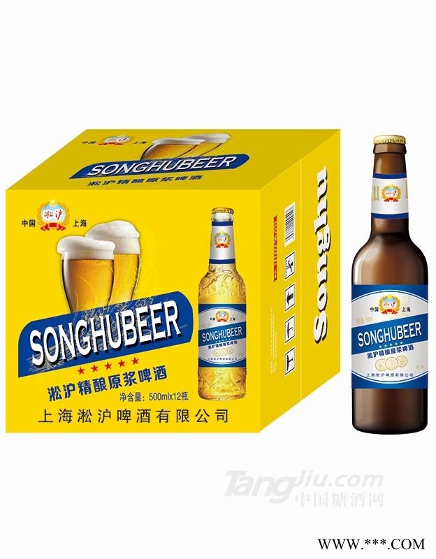 淞沪精酿原浆啤酒500mlx12 (黄)