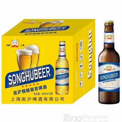 淞沪精酿原浆啤酒500mlx12 (黄)