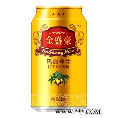 金盛豪玛咖养生啤酒10度330ml易拉罐装啤酒