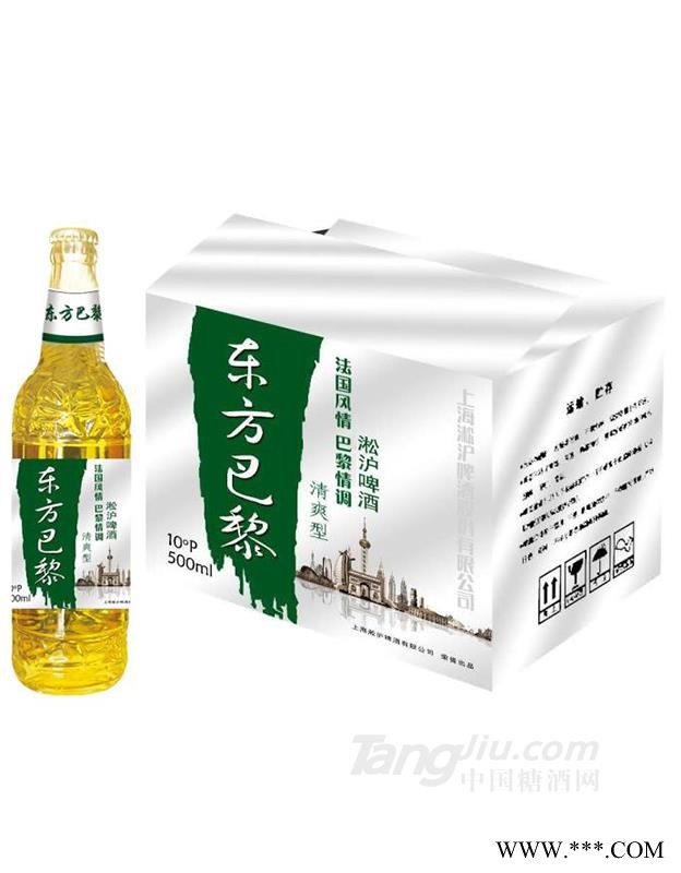 淞沪啤酒东方巴黎清爽型10°P500ml图1