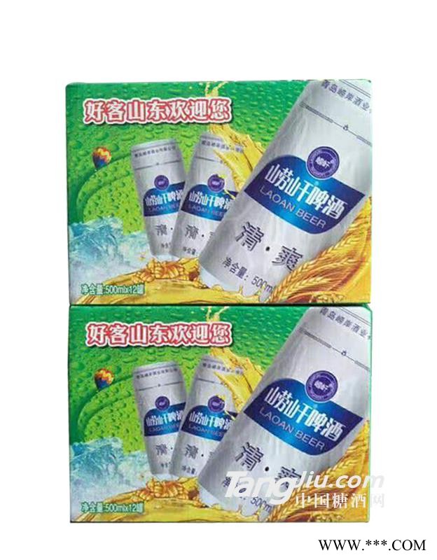 崂屽啤酒清爽500mlx12罐图1