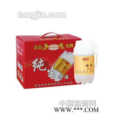 崂特纯生金啤酒1.8L