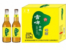 山东大瓶箱装啤酒厂大量供应低价位纯生啤酒500毫升规图1