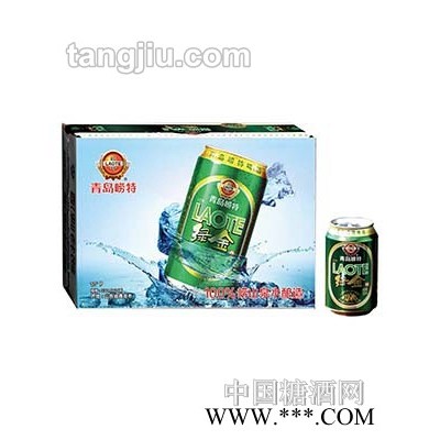 崂特啤酒绿金易拉罐