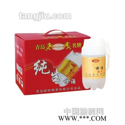 崂特纯生金啤酒10度1800ml