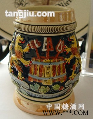 浮雕陶瓷杯0.5L_无盖_弗伦斯堡啤酒图1
