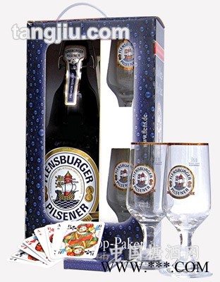德国弗伦斯堡啤酒玻璃瓶礼品套装2L图1