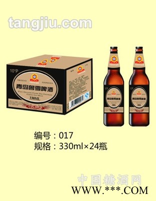 青岛鲁雪啤酒330mlX24瓶图1