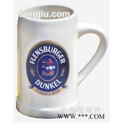 德国弗伦斯堡啤酒陶瓷杯_黑啤酒标款