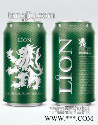 狮牌罐子立体效果图-啤酒-卢温堡酒业图1