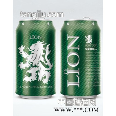 狮牌罐子立体效果图-啤酒-卢温堡酒业