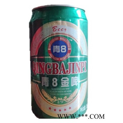 易拉罐八度青8金啤