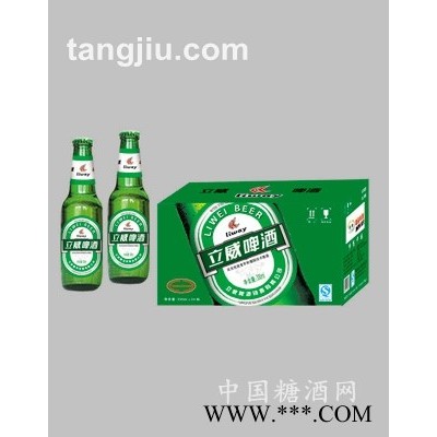 立威啤酒绿标