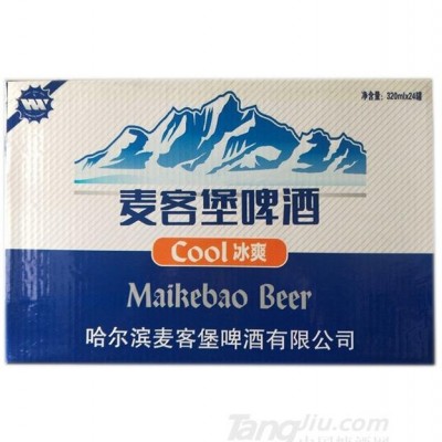 麦克堡啤酒COOL冰爽箱装-320mlx24