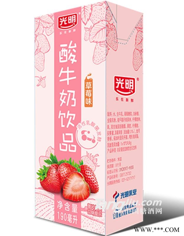 光明酸奶饮品草莓味 190ml