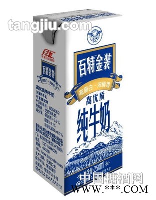 百特金装高优质纯牛奶250ml