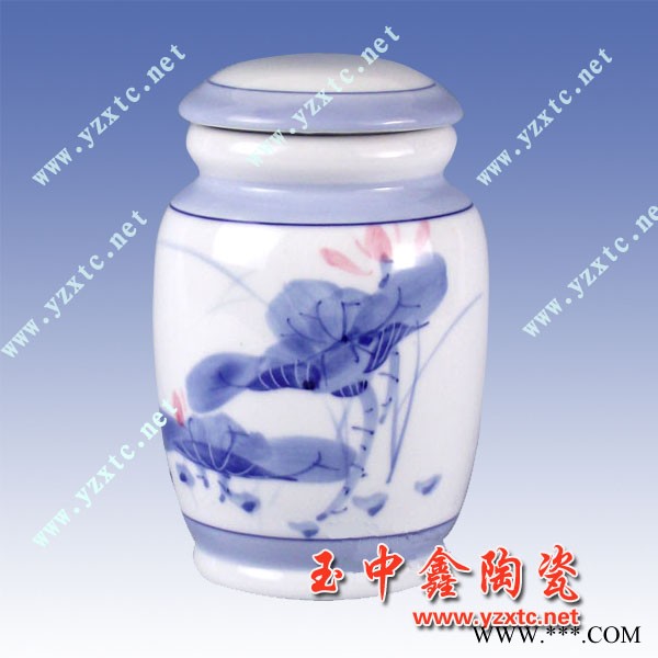 陶瓷茶叶罐   陶瓷茶叶罐   青花玲珑瓷茶叶罐  手绘陶