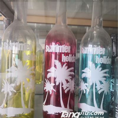 750ml烤花葡萄酒瓶