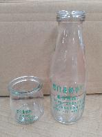 玻璃瓶厂家 供应烤花玻璃酸奶瓶