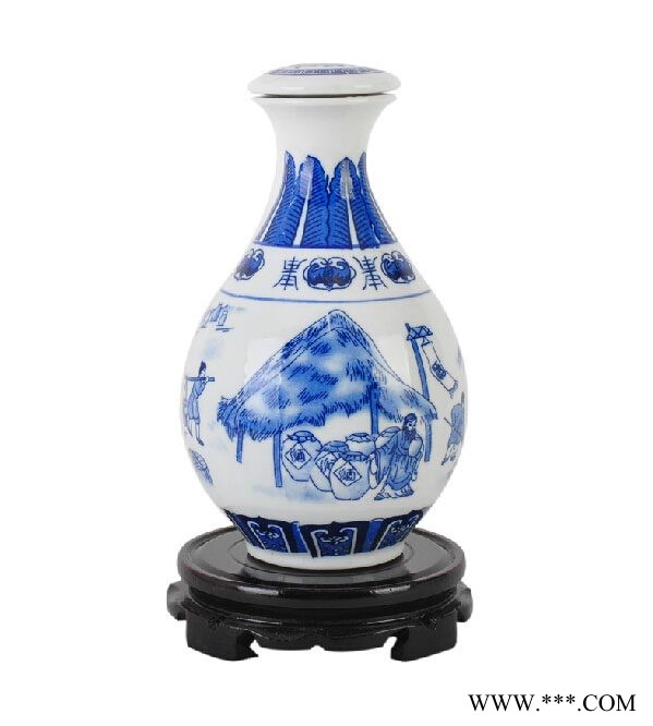 一斤装青花瓷酿酒图酒瓶批发图1