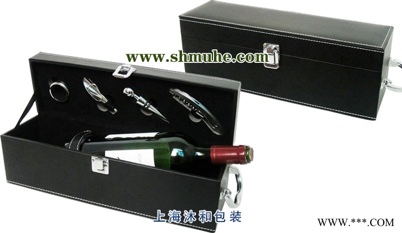 一瓶装红酒皮盒图1