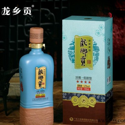 三友酿酒龙乡贡客家干黄酒4星700ML特产黑糯米娘酒