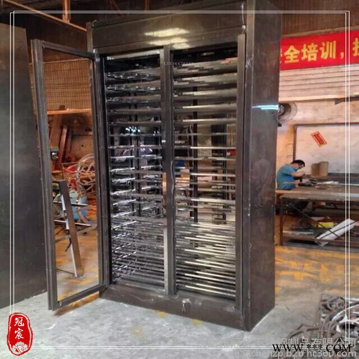 不锈钢红酒柜 落地红酒展示柜 红酒杯挂架酒柜酒架图2