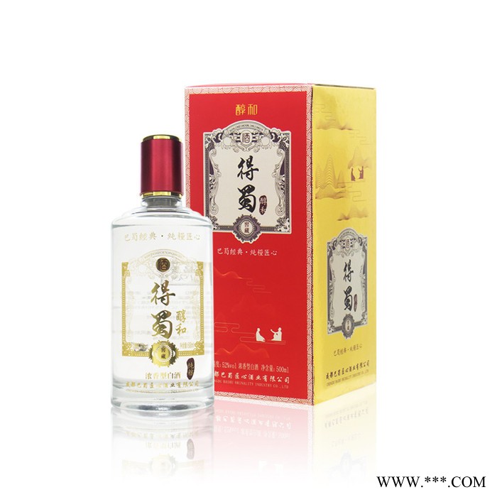 得蜀醇和纯粮食浓香型白酒52度老酒单瓶500ml送礼醒酒快川酒厂家整箱6瓶批发图3