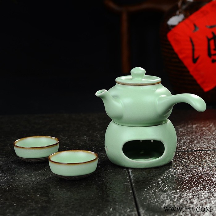 陶瓷温酒壶煮酒壶烫酒壶暖酒壶陶瓷白黄酒温酒壶半斤装酒具套装图4