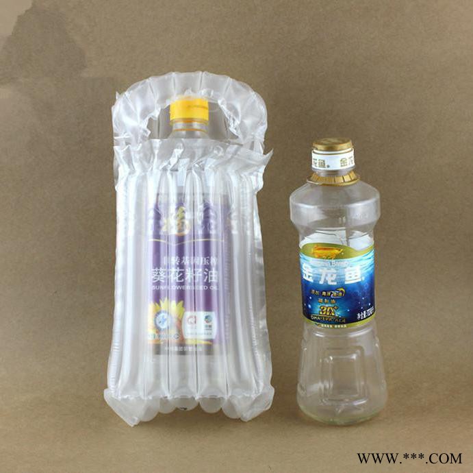 7柱F气柱袋25cm高食用油洋酒防损防震包装袋气泡袋黄酒充气图3