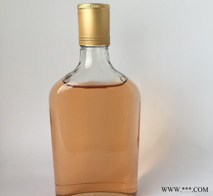 玻璃瓶现货直销 350ml玻璃保健酒瓶 黄酒 劲酒 扁酒玻璃图2
