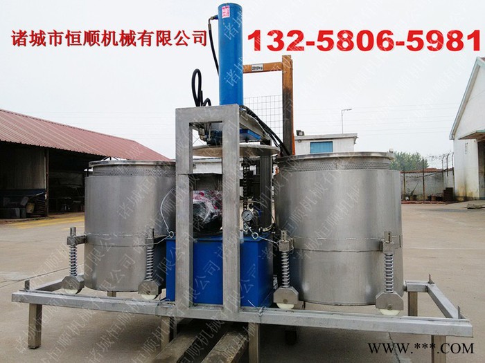 恒顺黄酒双桶液压式压榨机   不锈钢全自动压榨机  果蔬压榨机图6
