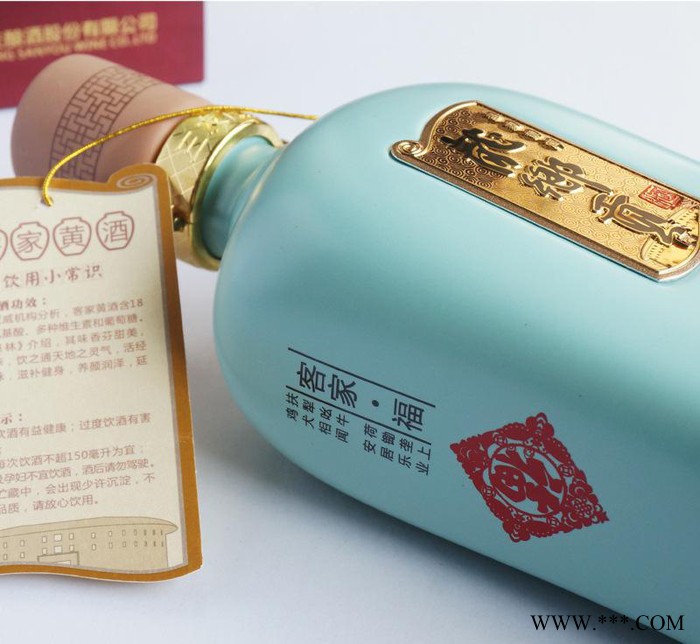 龙乡贡路客家干黄酒3星700ML客家特产黑糯米娘酒图2