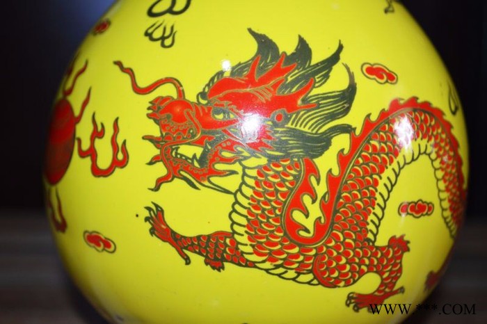 青岛陶瓷双龙黄酒瓶厂家批发可订制图4