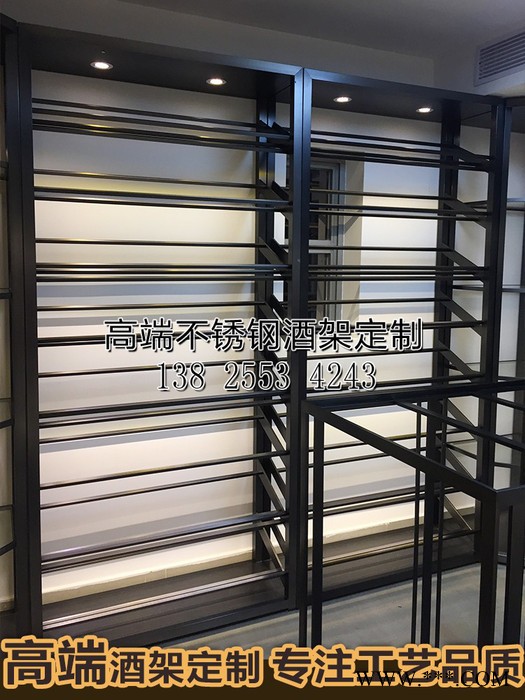 高端定制广州酒庄酒架 酒店不锈钢红酒展示柜 玫瑰金红酒柜 不锈钢酒柜图4