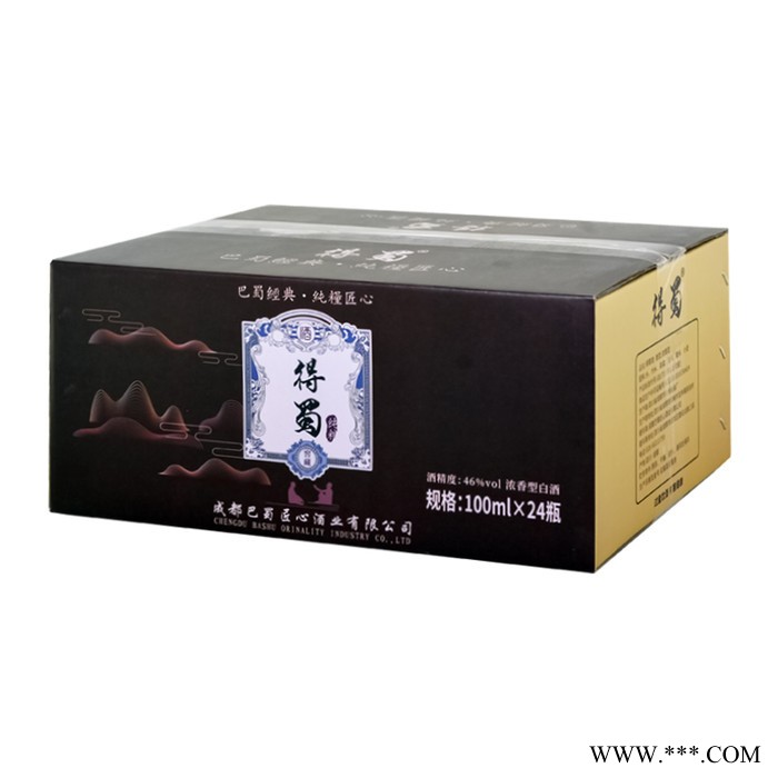 得蜀纯粮食浓香型白酒诚邀代理加盟小瓶酒100ml整件24瓶图3