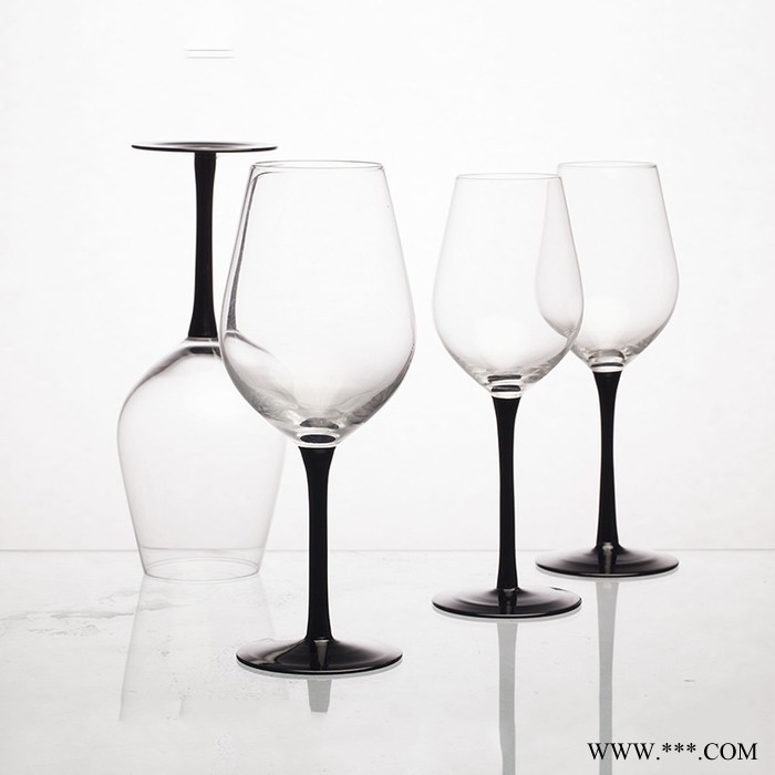大量供应 黑晶红酒大小杯 无铅水晶波尔多红酒杯 水晶玻璃杯批发图3