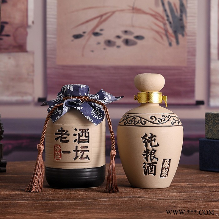 仁新  土陶瓷大酒缸  酒坛 白酒瓶带盖子图2