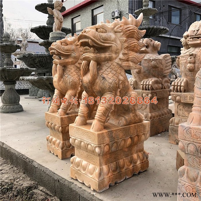 晚霞红酒店镇宅貔貅雕塑图6