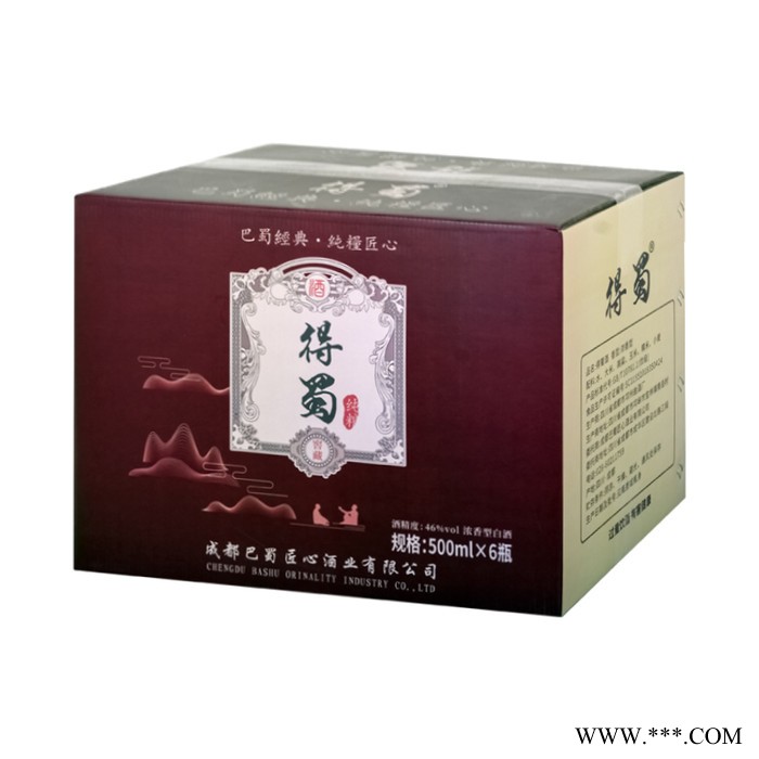 得蜀柔和浓香型纯粮食白酒厂家送礼500ml整箱6瓶批发全国招商图2
