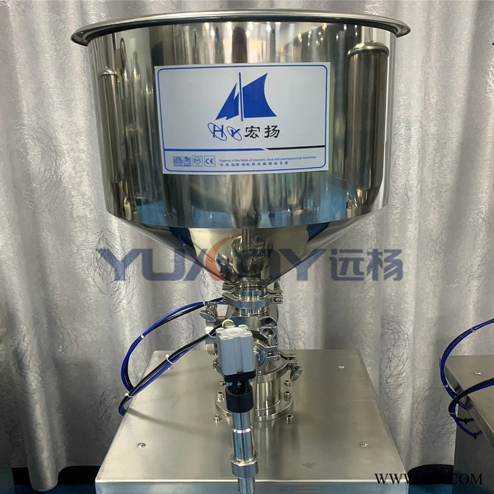 远杨机械 半自动膏体灌装机 小型饮料白酒料酒酱料定量分装机图2