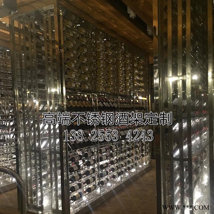 宾士来BSL-368WB定做 酒吧不锈钢酒柜 红酒展示柜 带门不锈钢酒柜图片图4