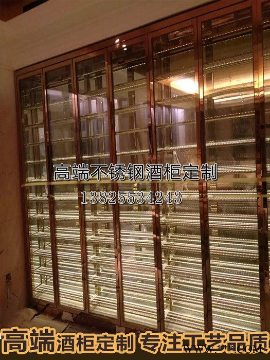 佛山市宾士来不锈钢酒柜酒架 不锈钢酒架酒柜  不锈钢酒柜 酒架加工 恒温不锈钢红酒柜 不锈钢酒柜定制图3