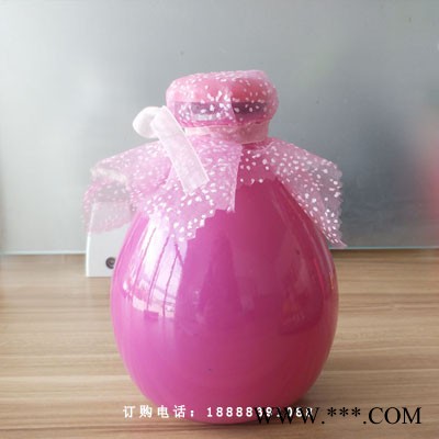 厂家生产定制精美白酒坛子酒瓶500ml粉色玻璃坛子空酒瓶彩色瓶 白酒瓶图3