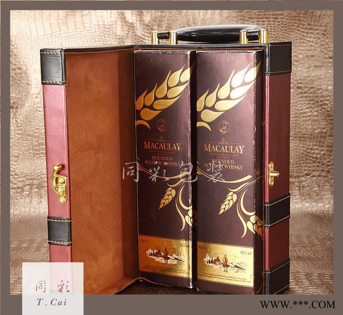 定制 红酒皮盒 皮质红酒盒 双支红酒皮盒  红酒礼品图3