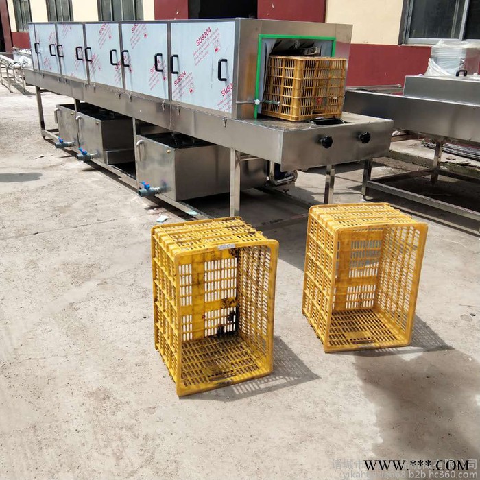 义康牌XKJ-4000型 海产筐洗筐机 四面喷淋无死角洗筐机 连续式啤酒筐清洗机图7
