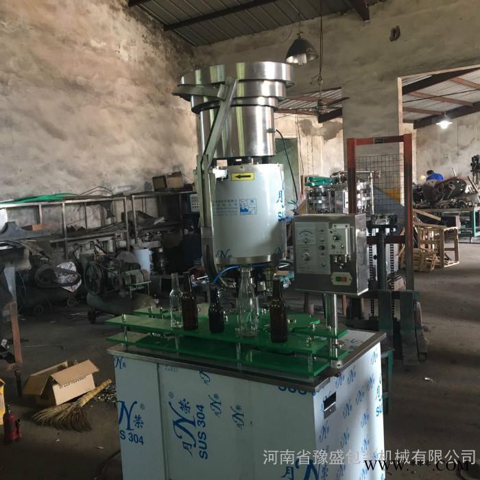 快速全自动啤酒瓶盖封盖机 饮料玻璃瓶菊花盖全自动封盖机 啤酒瓶盖自动上盖封盖机图4