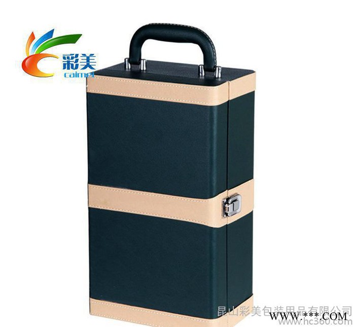 2014新款红酒礼盒 红酒盒子 皮制红酒包装盒 红酒箱 现货图2