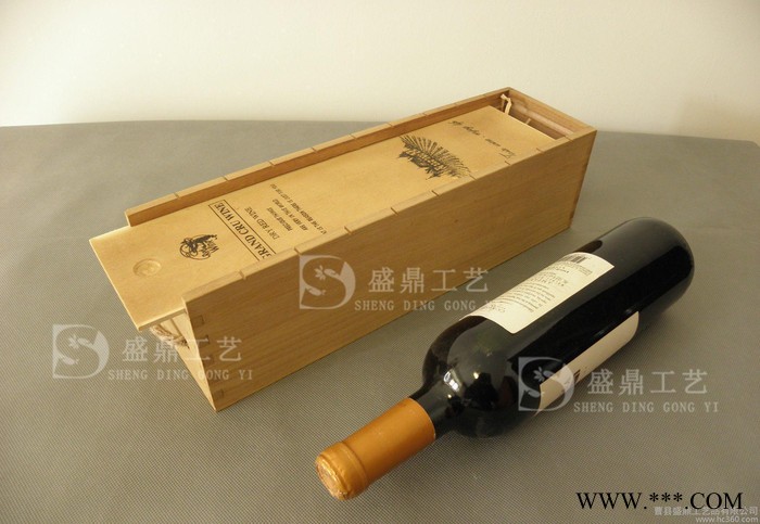 红酒木盒单支/定做红酒礼盒/桐木复古木盒/厂家定做/葡萄酒木盒图3